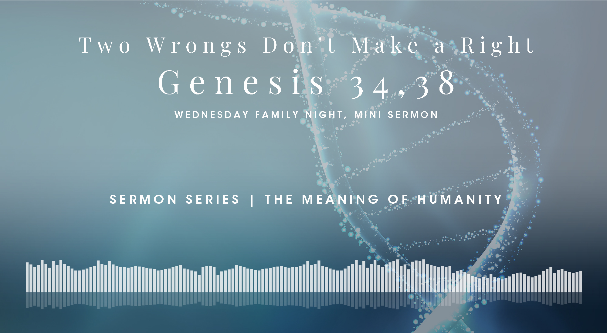 A Mini Bible Study in Genesis 34 & 38, From The Meaning of Humanity Sermon Series, Wyandotte County Christian Church Wednesday Family Night